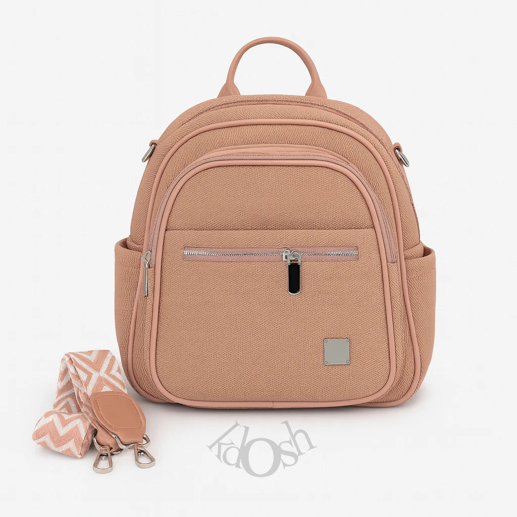 Mochila Texturizada Con Detalles De Lujo – Versatilidad Y Estilo