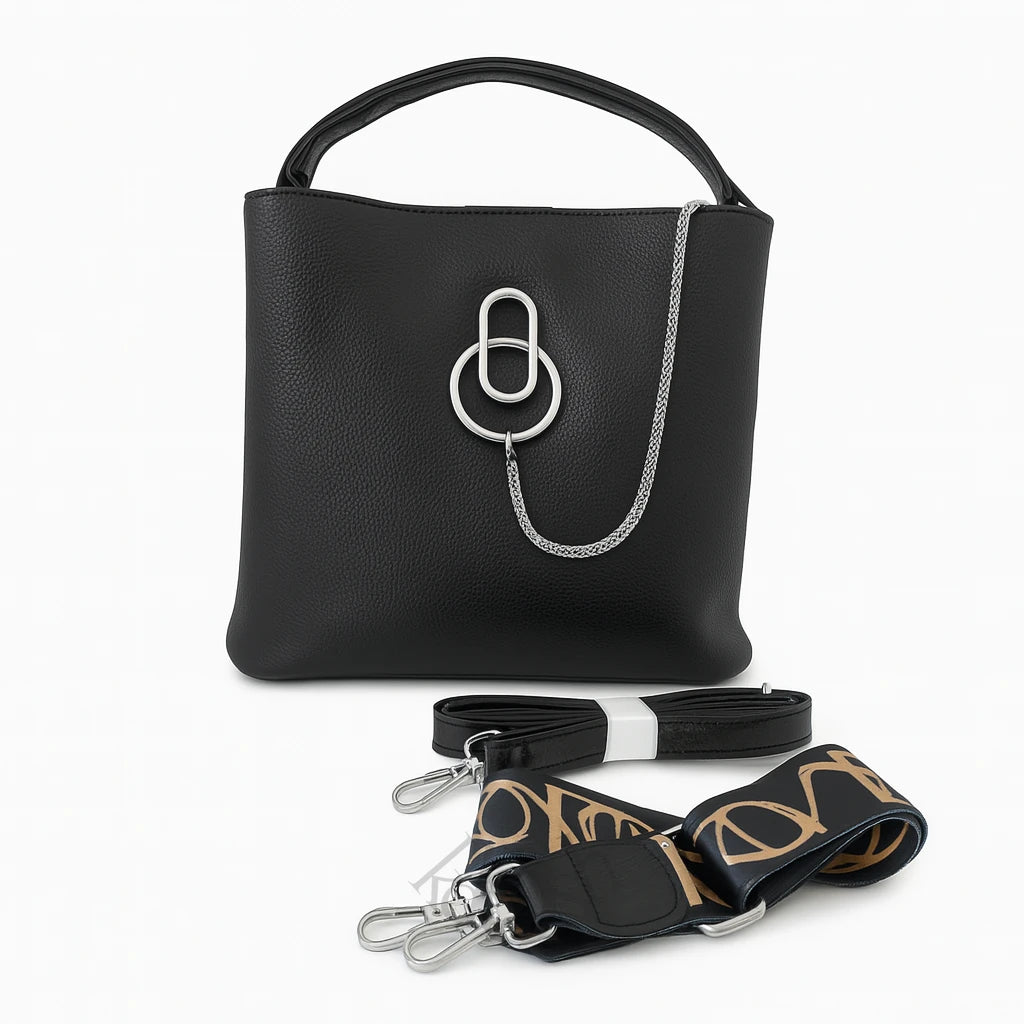 Cartera con Cadena Decorativa – Elegancia Moderna y Actitud Urban