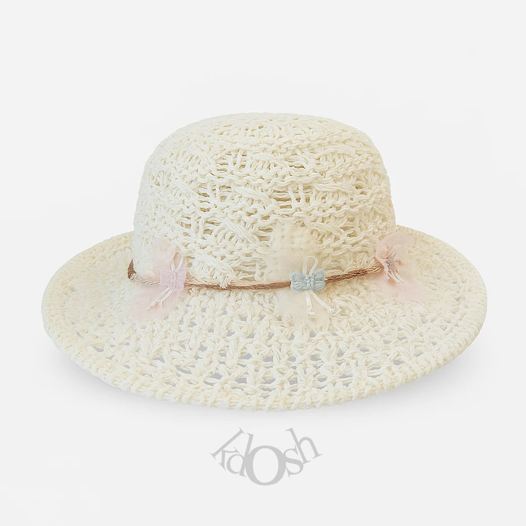 Sombrero para niñas con Detalles Florales