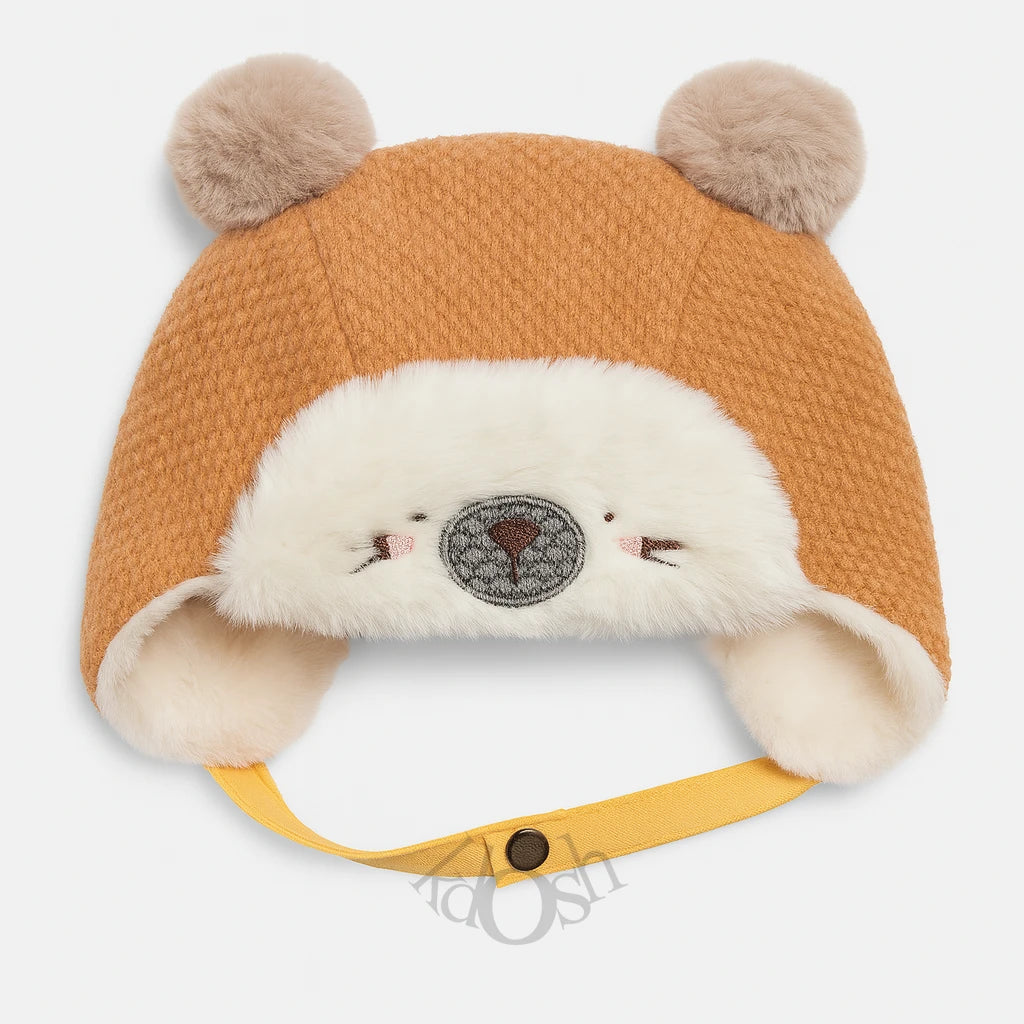 GORRO INFANTIL DE INVIERNO CON CHIPORRO Y POMPONES