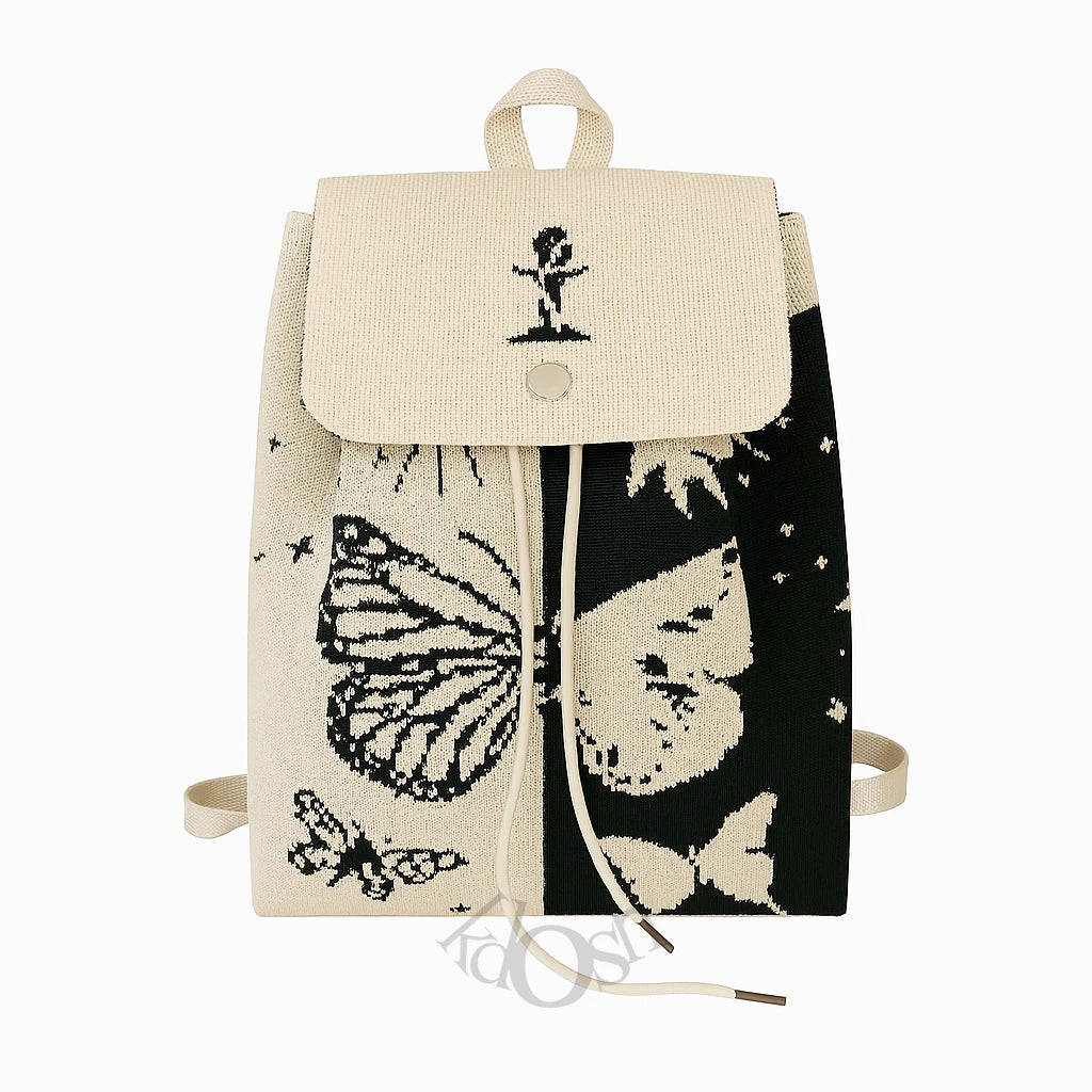 Mochila Tejida con Diseño Estampado – Moderna y Funcional