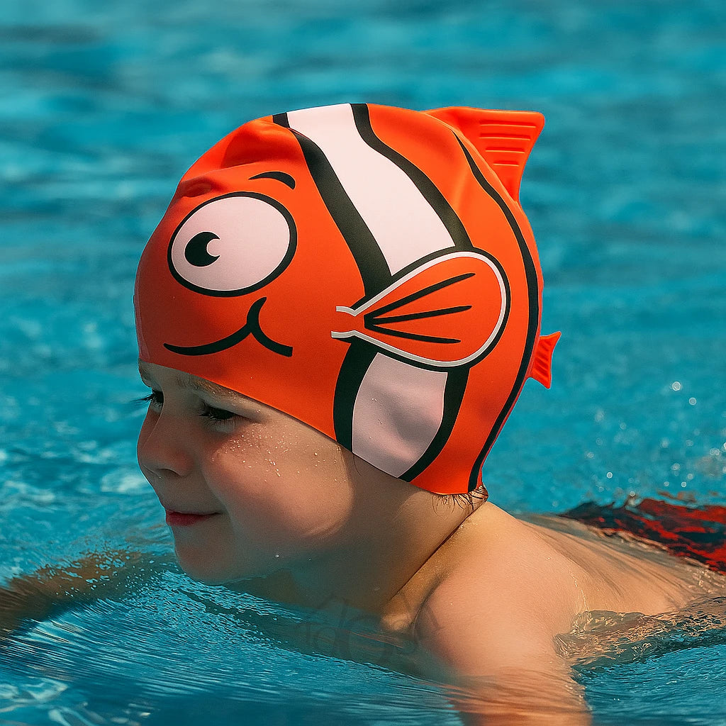 Gorro de Natación Infantil Edición Marina 🌊🎨🐠
