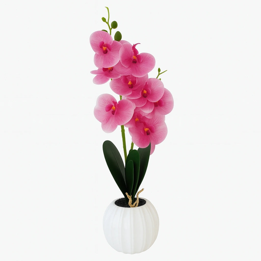 PLANTA ARTIFICIAL CON FLORERO DECORATIVO