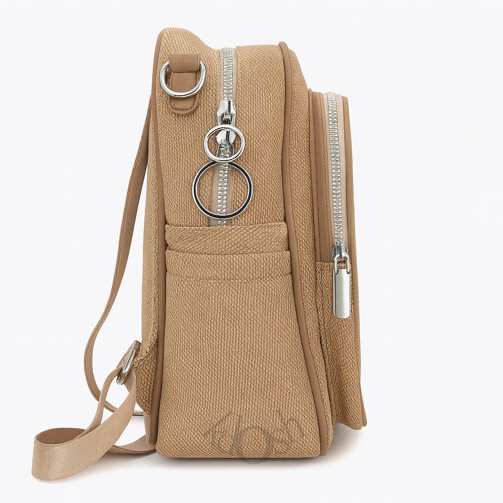 Mochila Texturizada Con Detalles De Lujo – Versatilidad Y Estilo