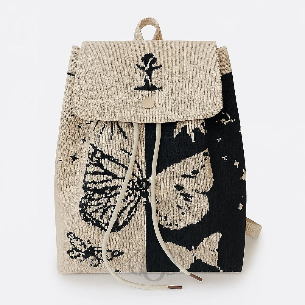 Mochila Tejida con Diseño Estampado – Moderna y Funcional