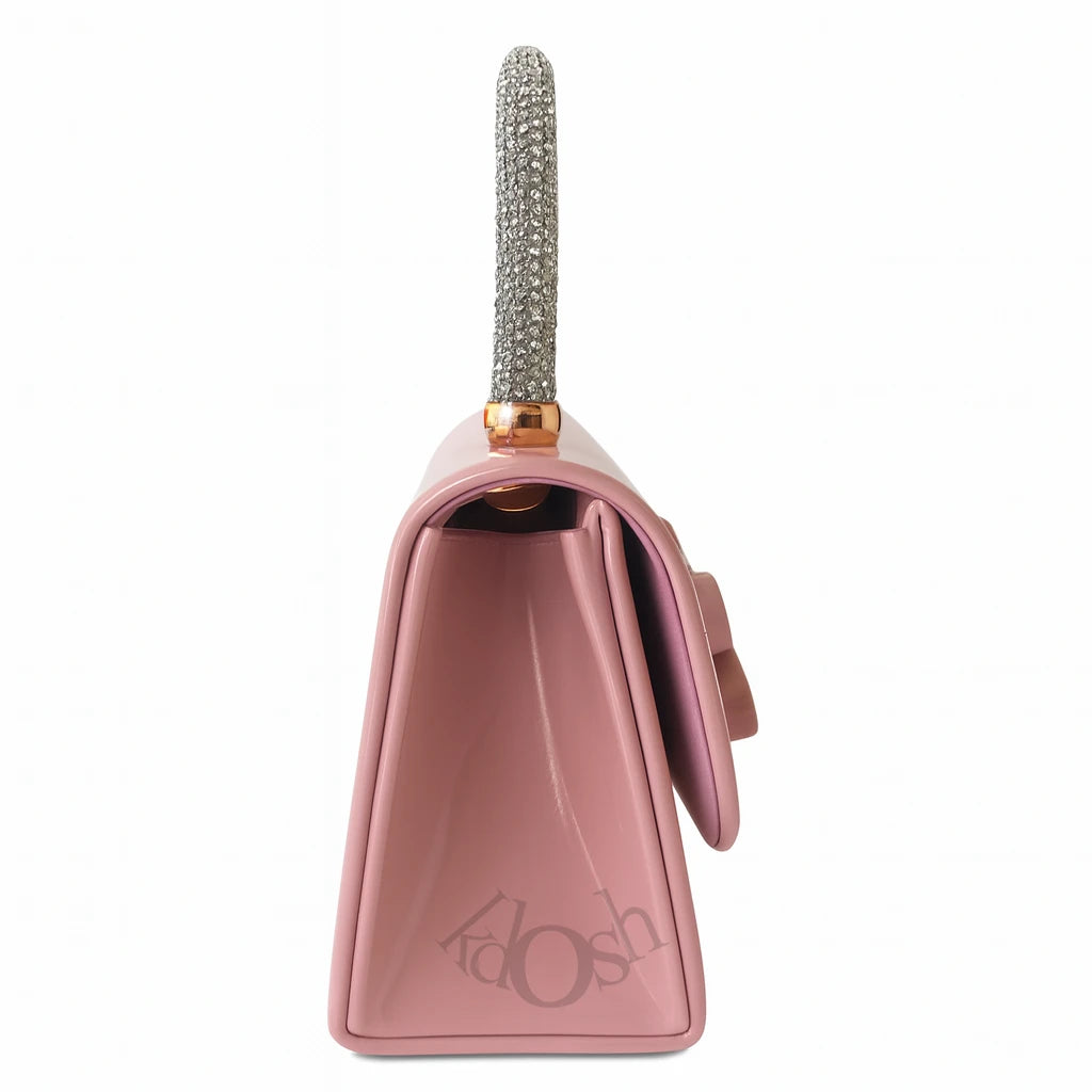 Vanite de Charol con Asa de Pedrería – Brillo y Elegancia