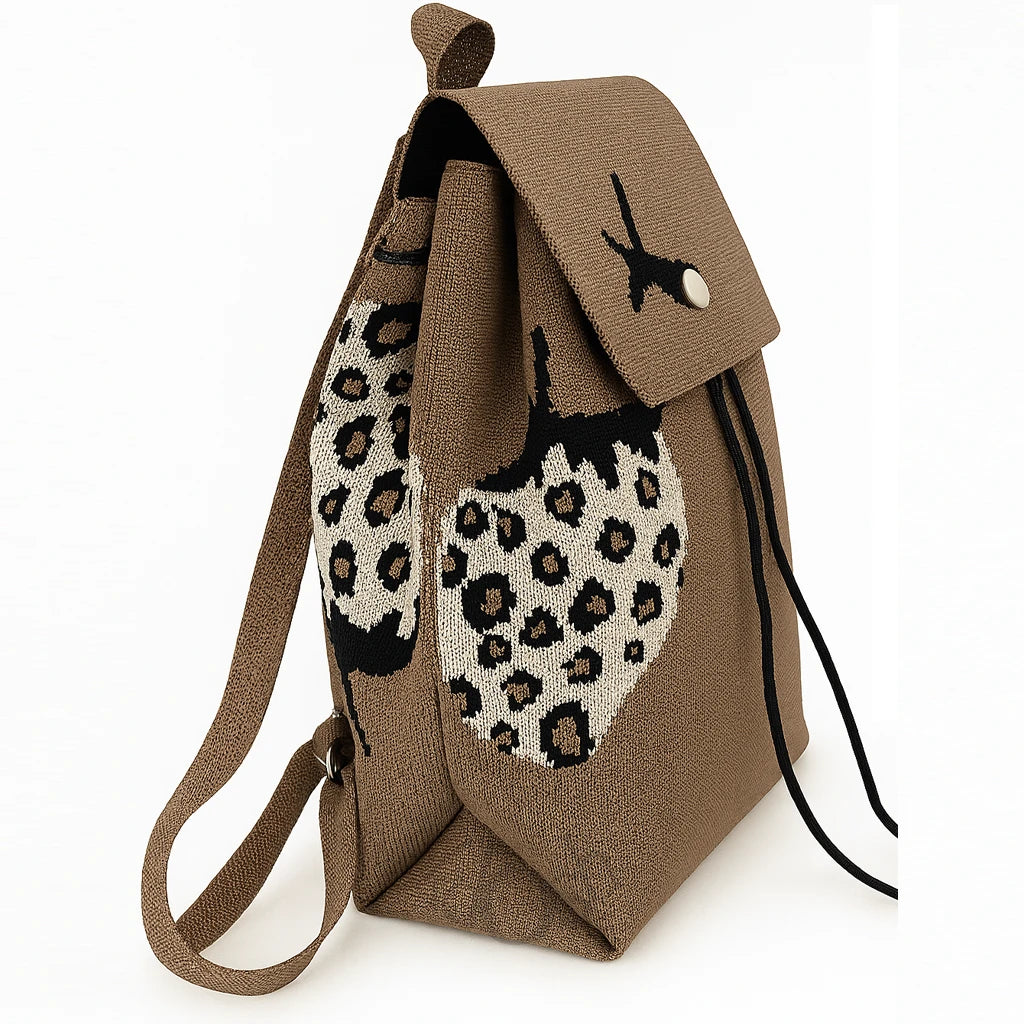 Mochila Tejida con Diseño Estampado – Moderna y Funcional
