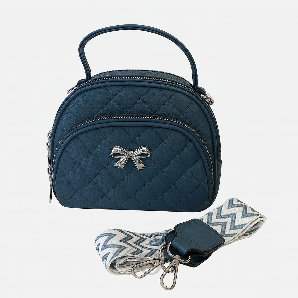 Mini Morral con Lazo Metálico – Estilo Femenino y Moderno