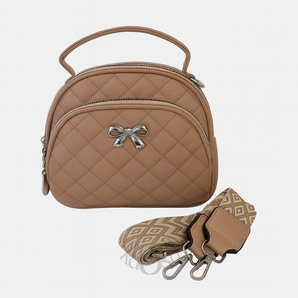 Mini Morral con Lazo Metálico – Estilo Femenino y Moderno