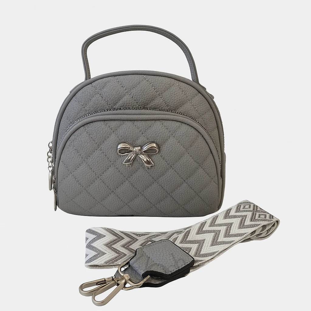 Mini Morral con Lazo Metálico – Estilo Femenino y Moderno