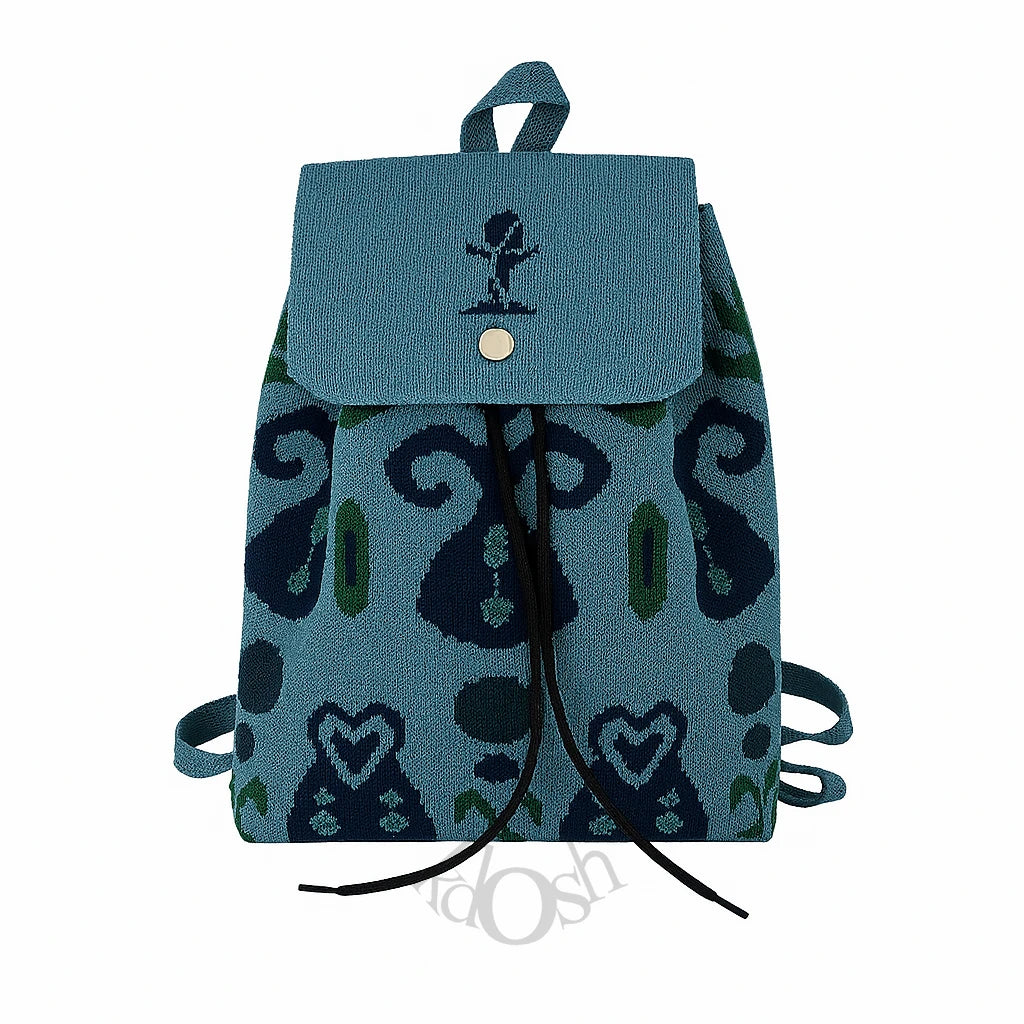 Mochila Tejida con Diseño Estampado – Moderna y Funcional