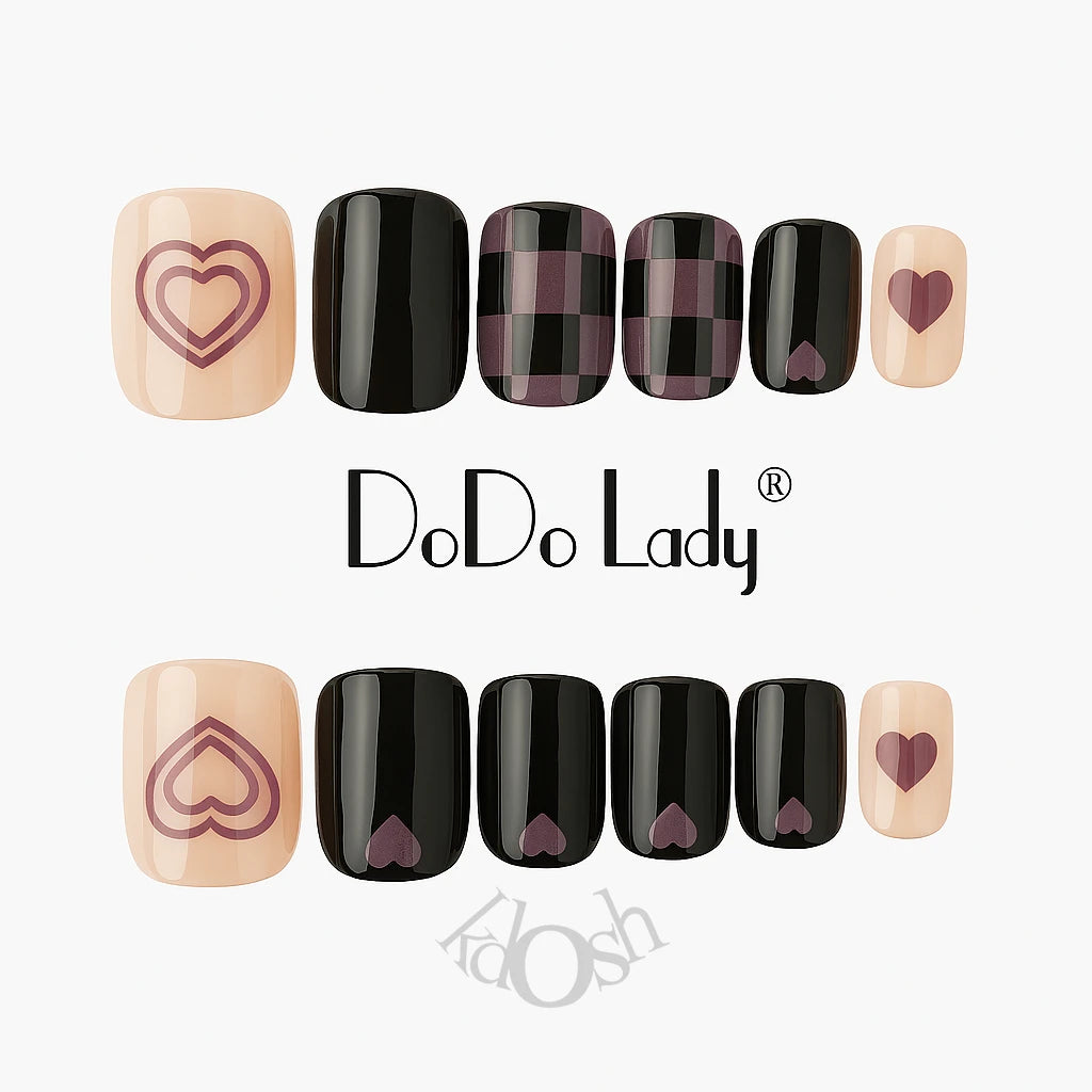 Uñas Postizas para Pies con Efecto Gel – Diseños Pintados y Brillantes (12 Piezas)