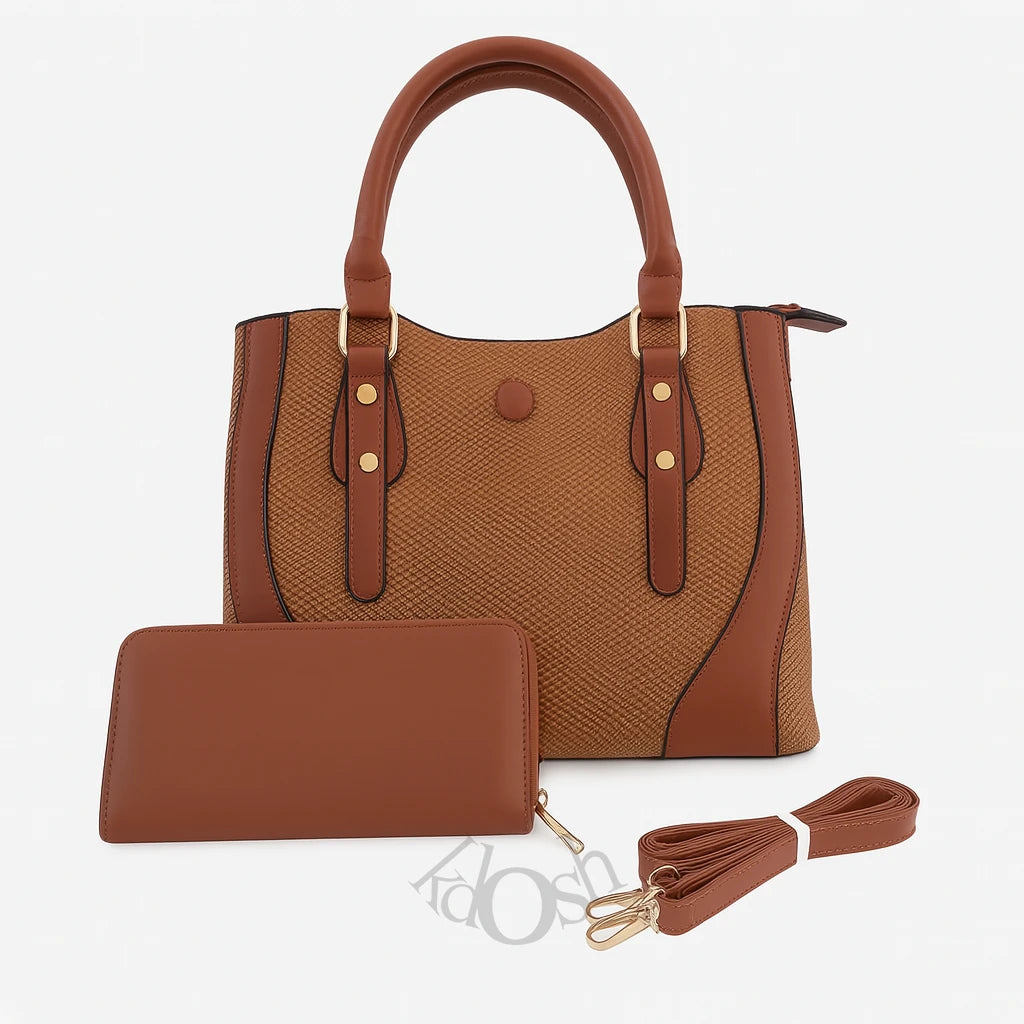 Cartera Texturizada con Billetera Incluida – Elegancia y Funcionalidad