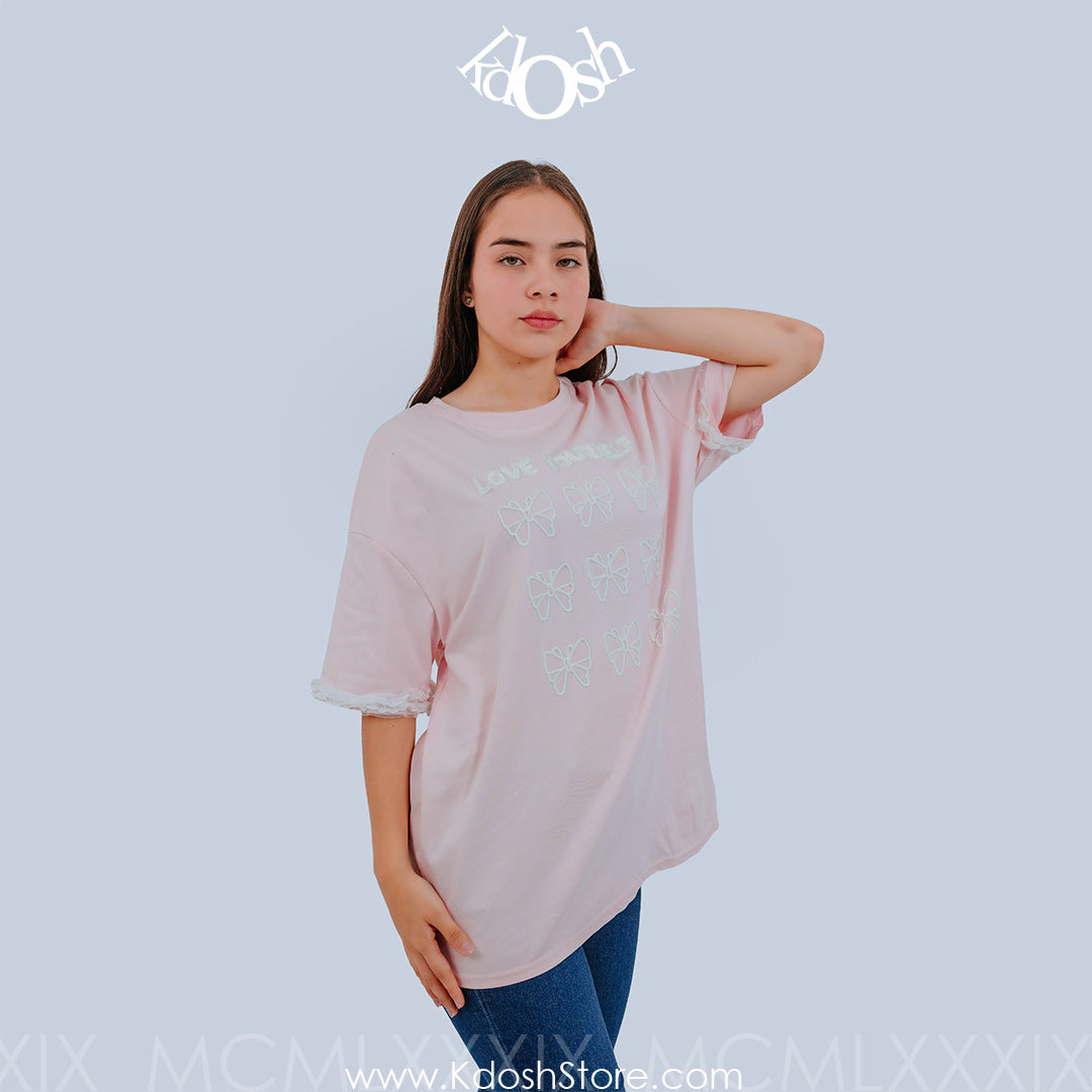 Polo Oversize Elegante con detalles Lazo