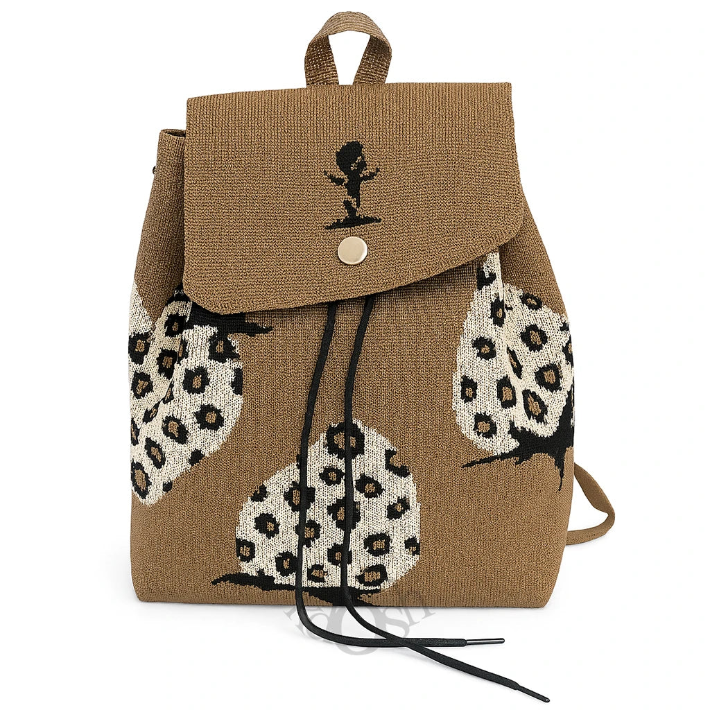 Mochila Tejida con Diseño Estampado – Moderna y Funcional