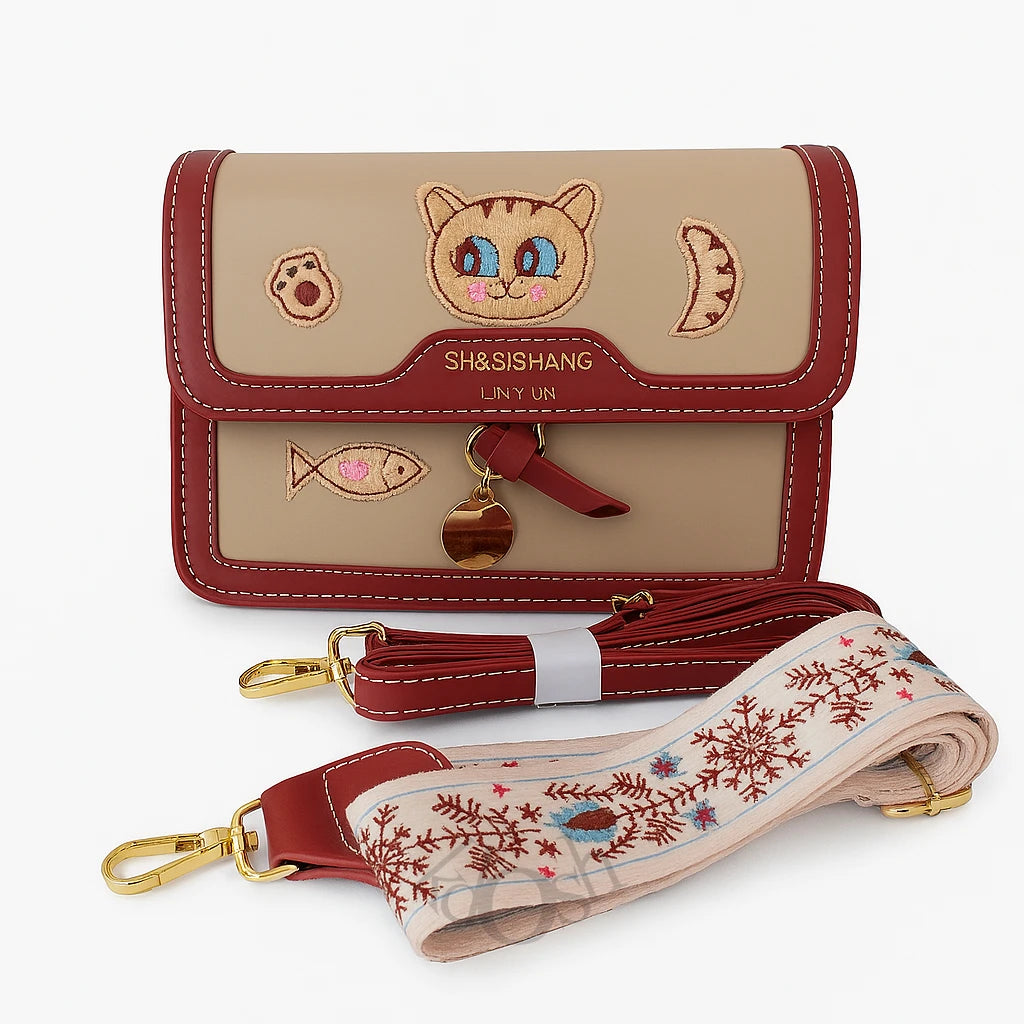 Morral Kawaii con Bordados – Estilo Hawái