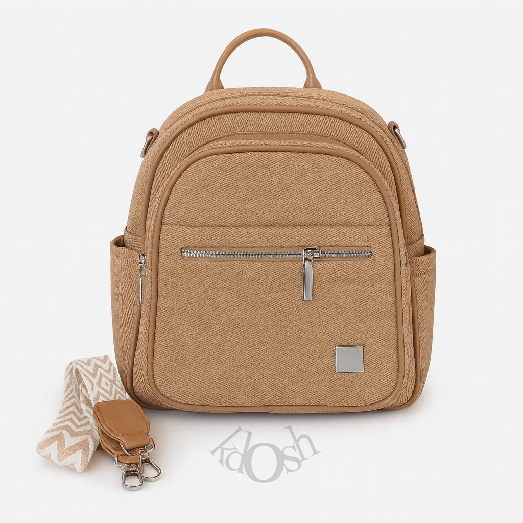 Mochila Texturizada Con Detalles De Lujo – Versatilidad Y Estilo