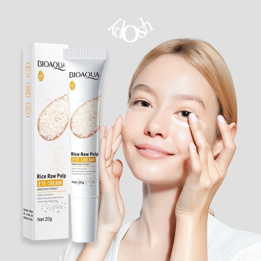 Crema de Ojos de Arroz Bioaqua – Despierta tu Mirada, Reduce Ojeras y Bolsas