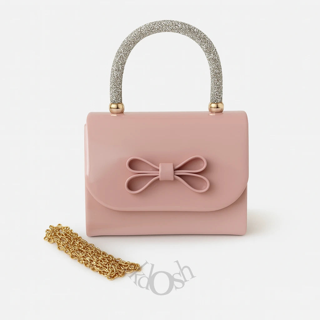 Vanite de Charol con Asa de Pedrería – Brillo y Elegancia