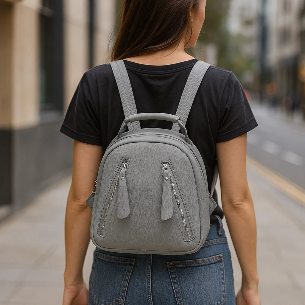 Mochila de cuero sintético – estilo moderno, chic y funcional 🎒