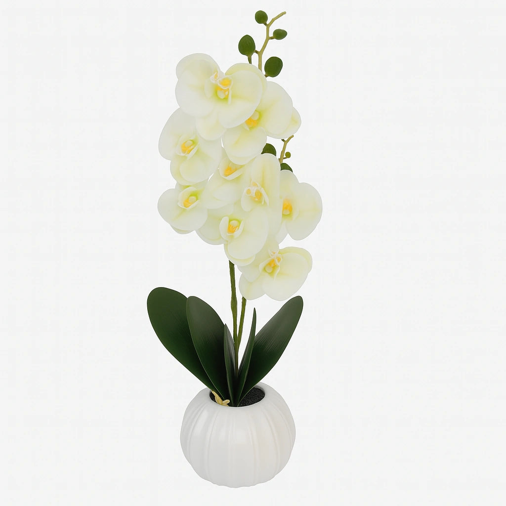 PLANTA ARTIFICIAL CON FLORERO DECORATIVO