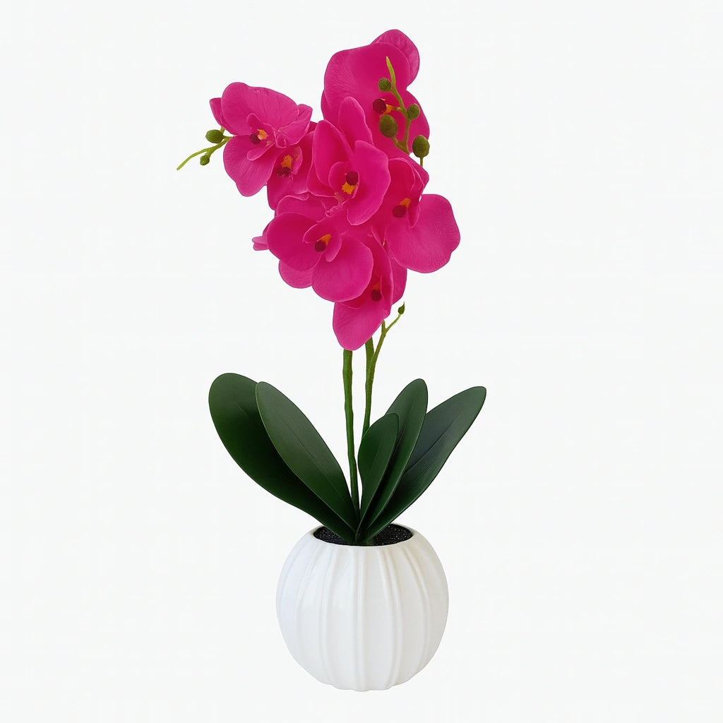 PLANTA ARTIFICIAL CON FLORERO DECORATIVO