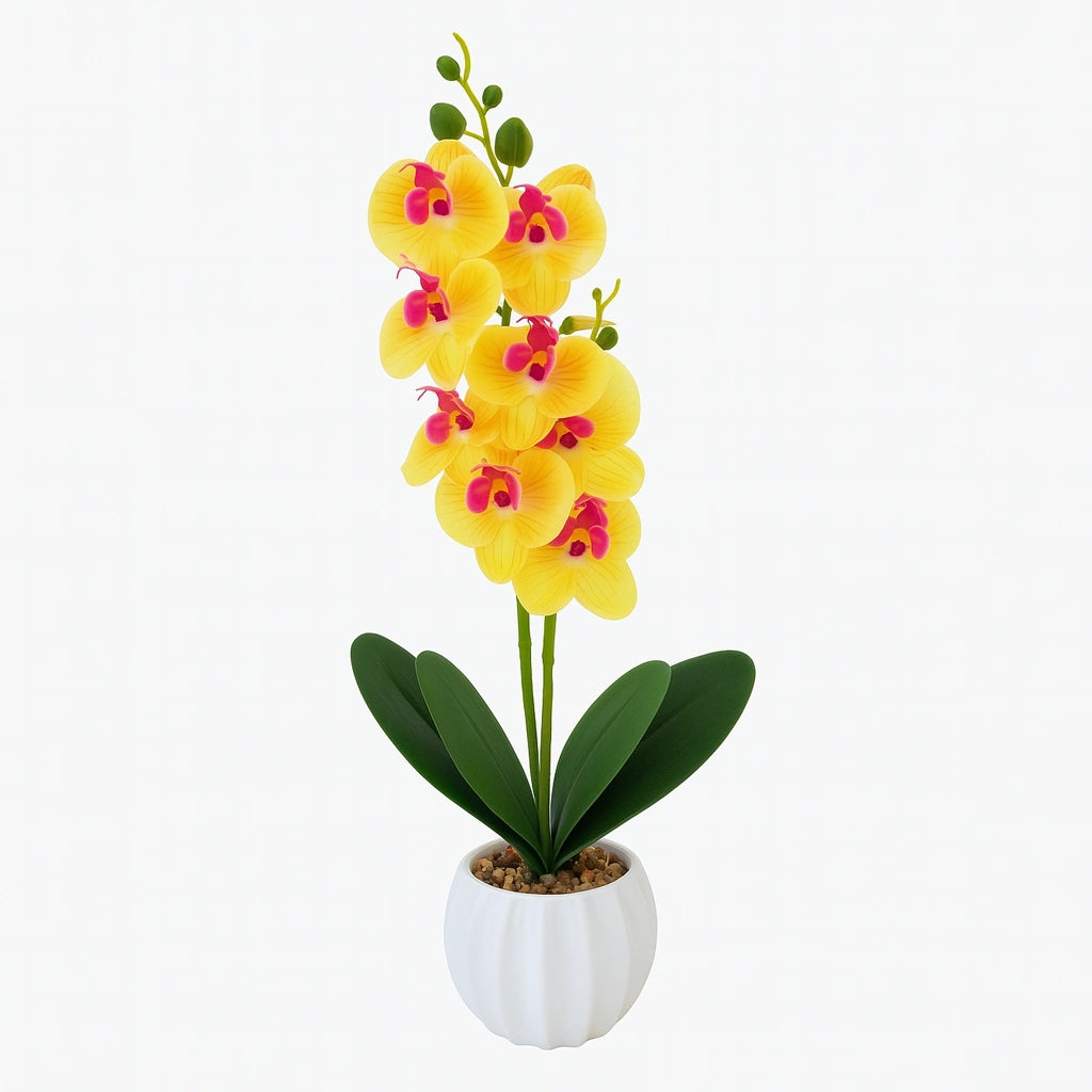 PLANTA ARTIFICIAL CON FLORERO DECORATIVO