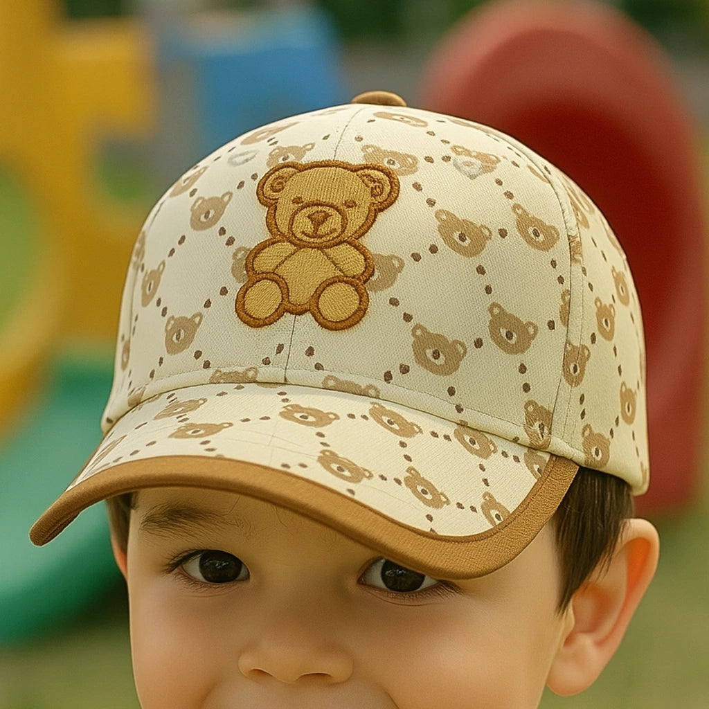 Gorras Infantiles con Osito Bordado – Modelos Divertidos y Frescos 🐻