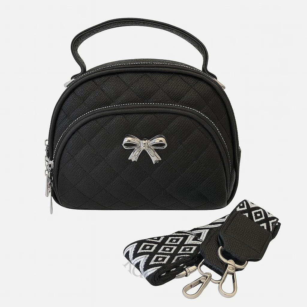 Mini Morral con Lazo Metálico – Estilo Femenino y Moderno