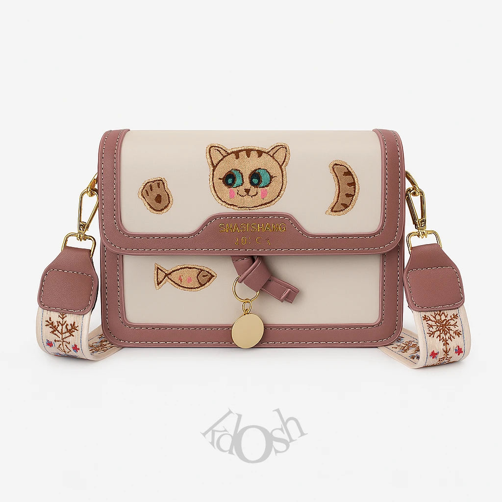 Morral Kawaii con Bordados – Estilo Hawái