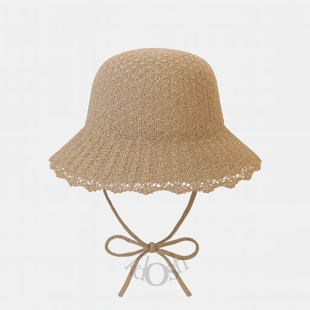 Sombrero de Sol Estilo Boho con Lazo Ajustable – Protección y Encanto