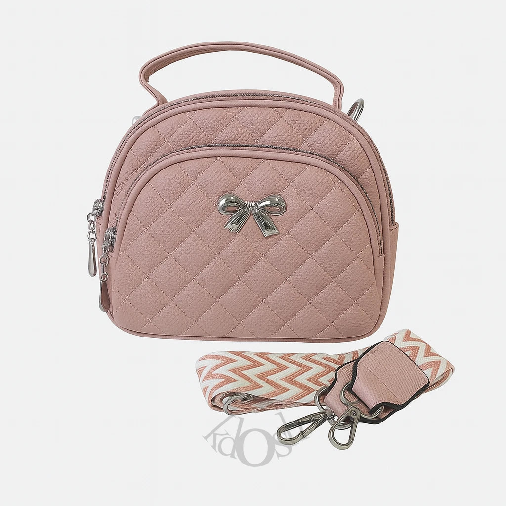 Mini Morral con Lazo Metálico – Estilo Femenino y Moderno