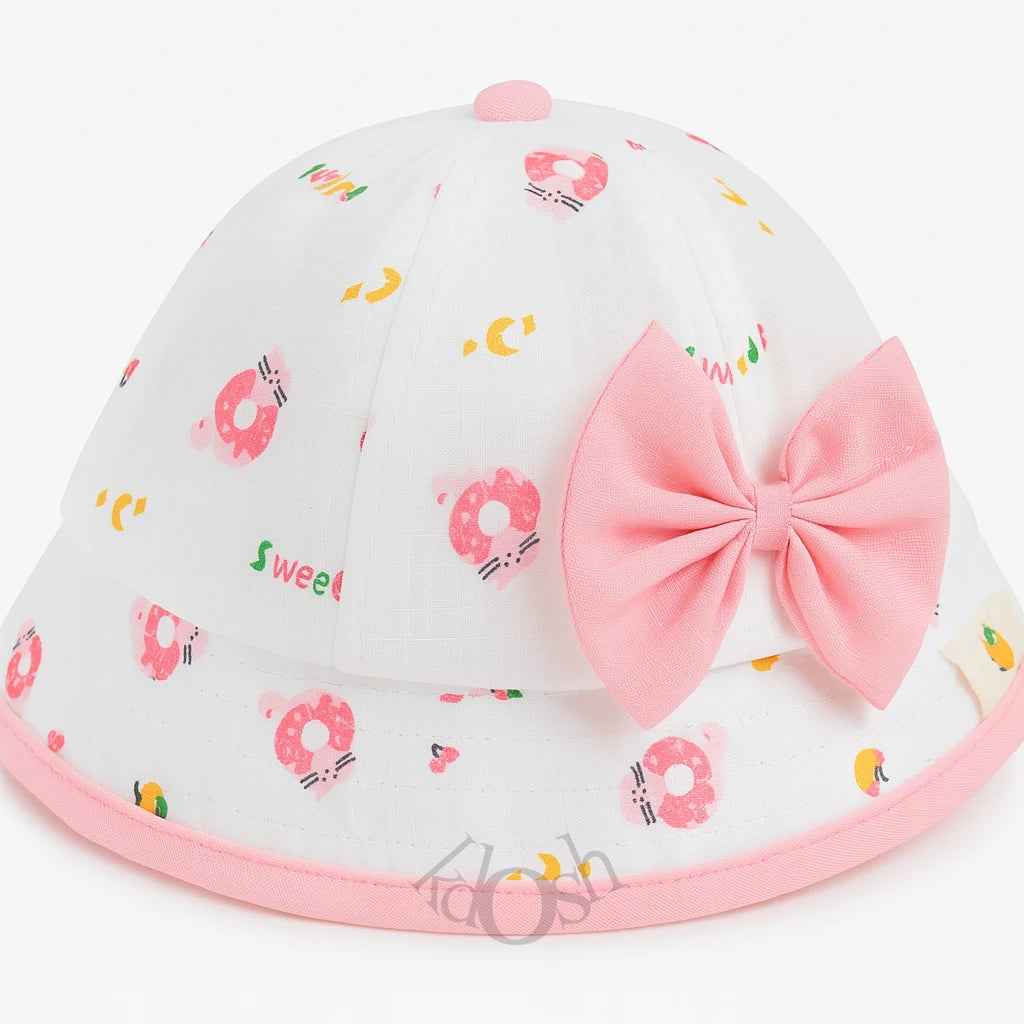 Sombrero de Sol para Niña con Lazo Decorativo 👧