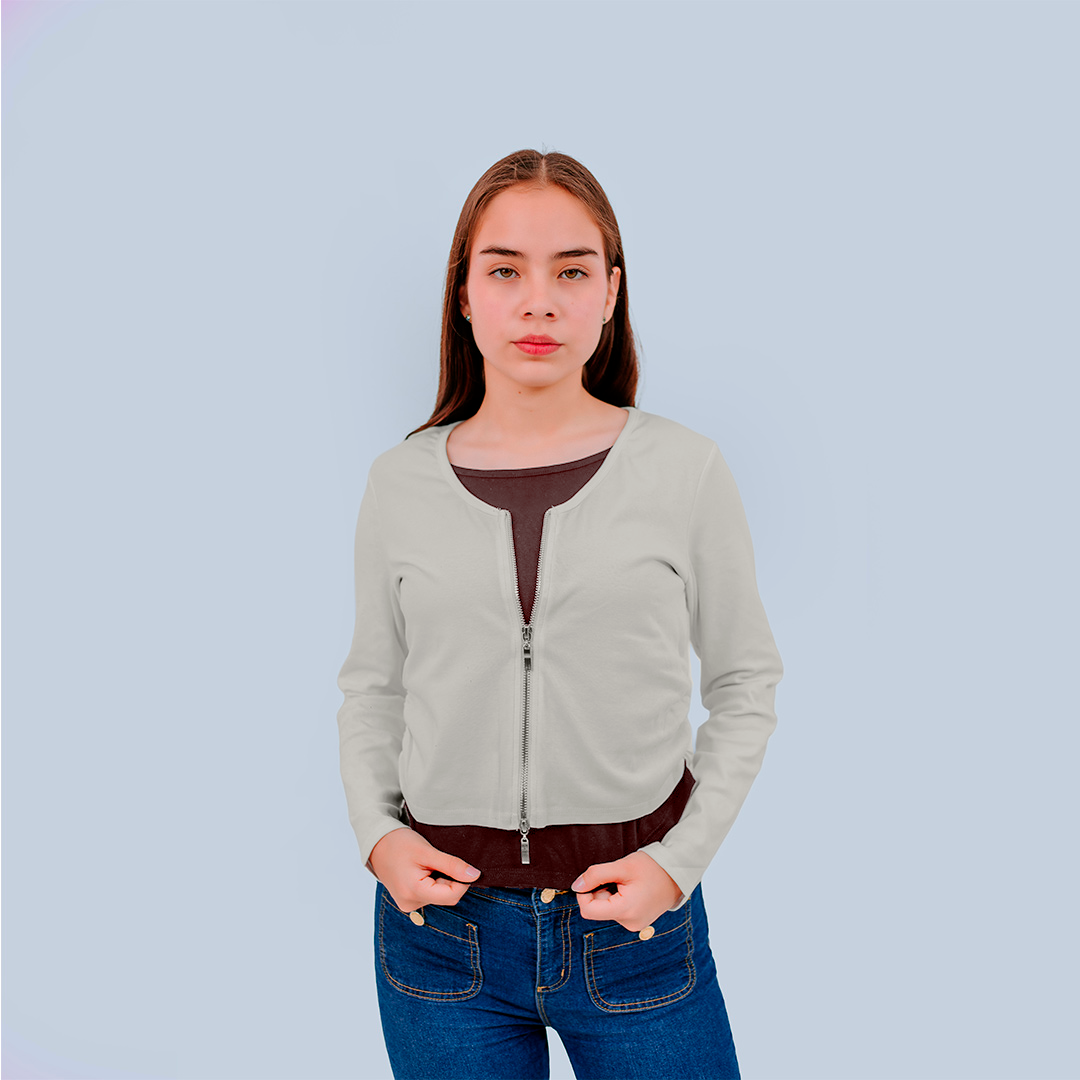 Chaqueta con Cremallera – Estilo Casual y Confort