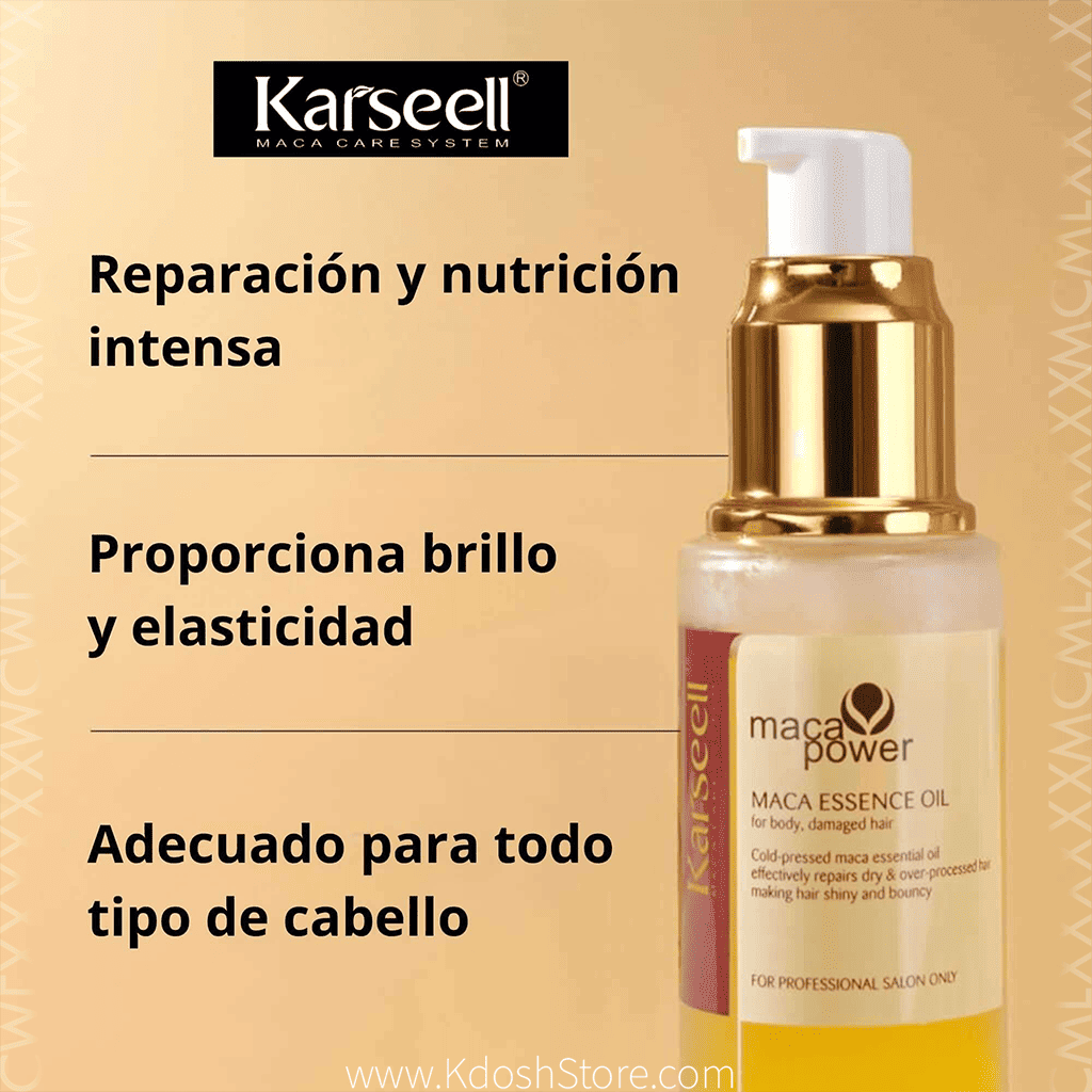 Aceite de Argán Karseell - Brillo Instantáneo Sin Grasa