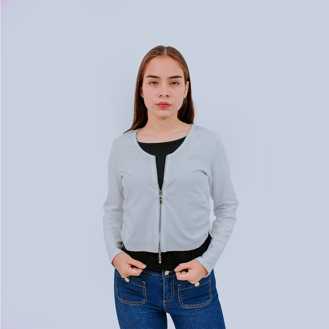 Chaqueta con Cremallera – Estilo Casual y Confort