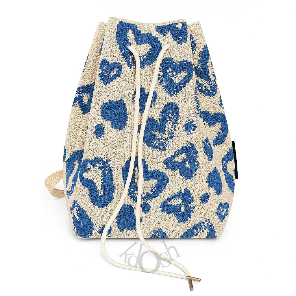 Mochila Casual Tejida con Estampado – Ligera y Versátil