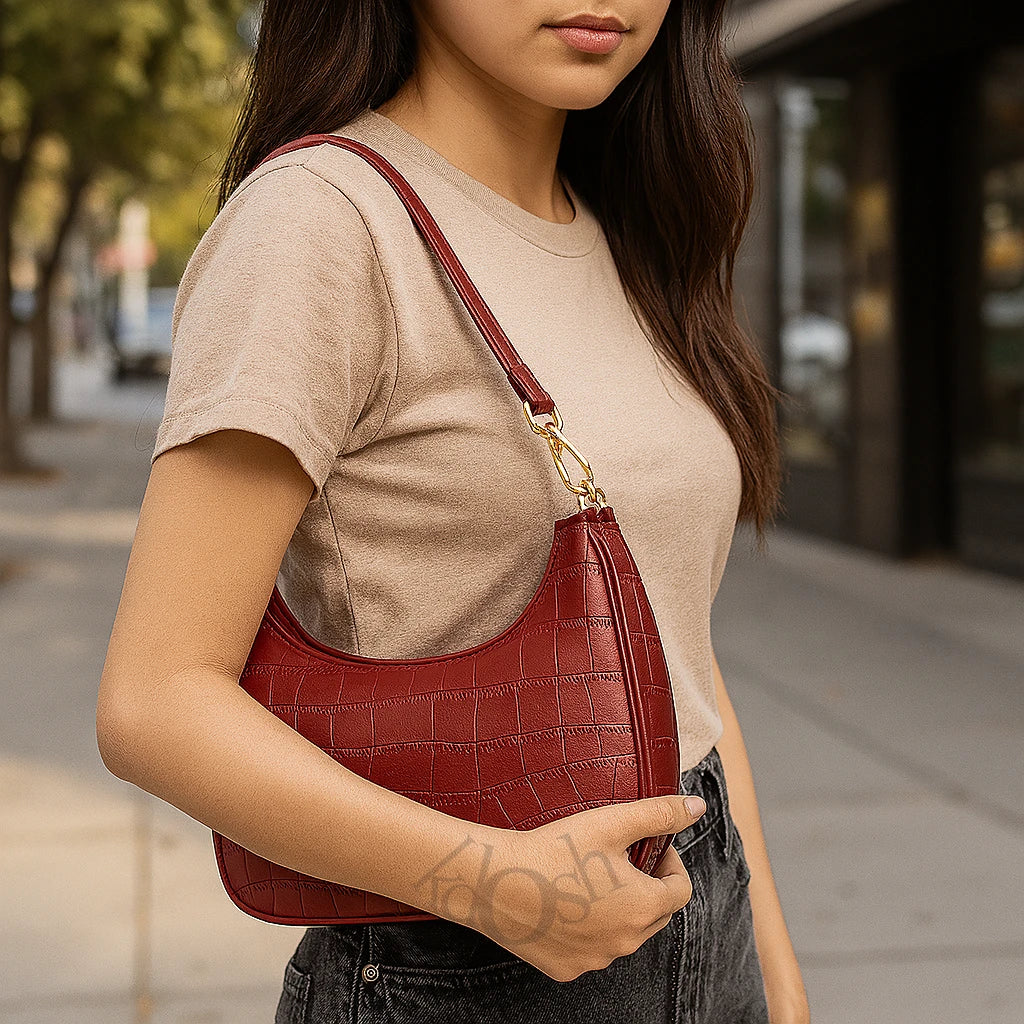 Cartera Estampado en Alto Relieve – Sofisticación con Textura Cocodrilo