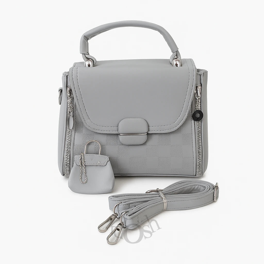 Cartera de Dama con Cierres Decorativos – Estilo Sofisticado y Urbano