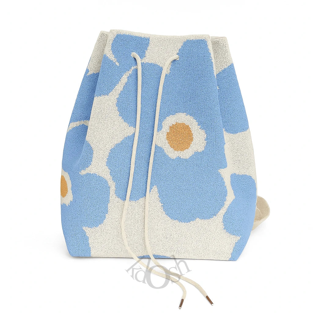Mochila Casual Tejida con Estampado – Ligera y Versátil