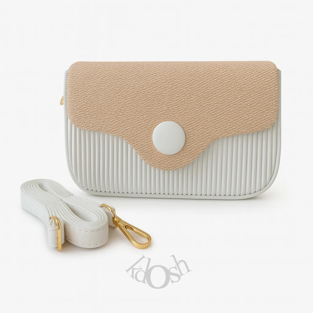 Cartera Bicolor con Combinación de Texturas – Diseño Chic y Versátil