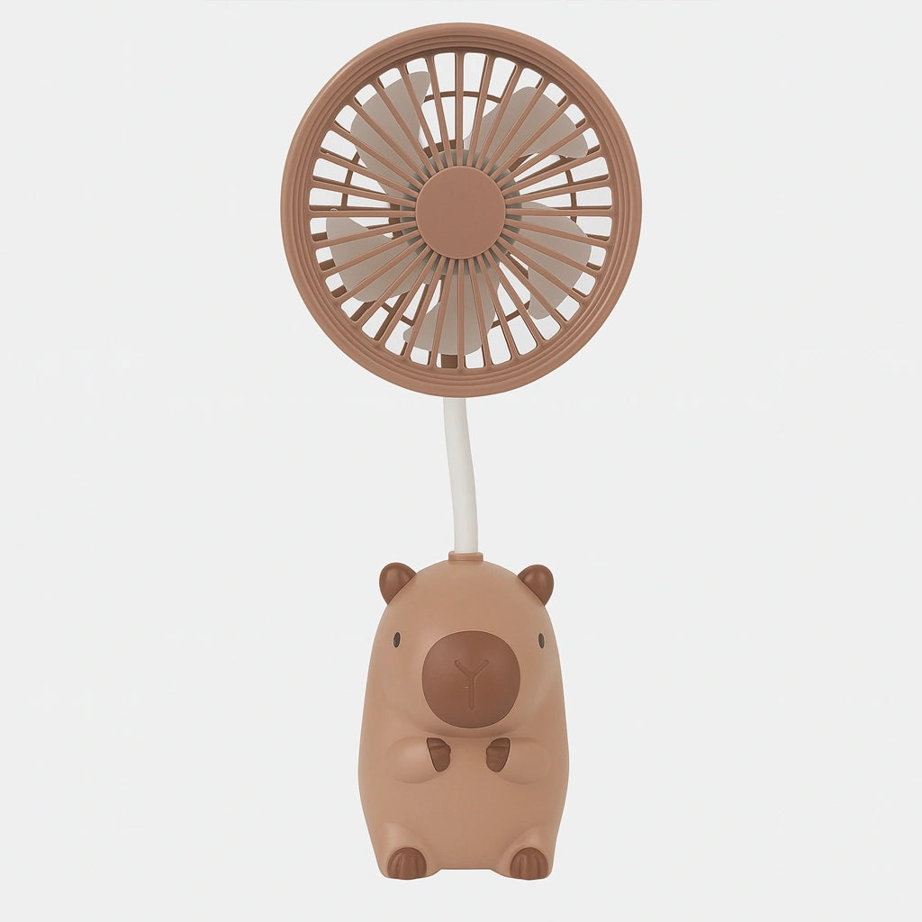 VENTILADOR PORTÁTIL DISEÑO CAPIBARA – CON TAJADOR INCLUIDO