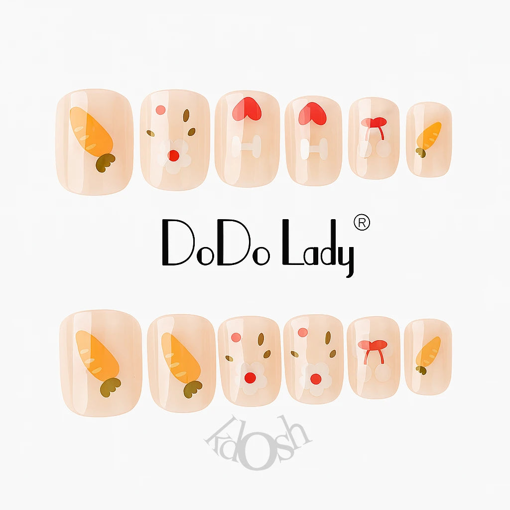 Uñas Postizas para Pies con Efecto Gel – Diseños Pintados y Brillantes (12 Piezas)