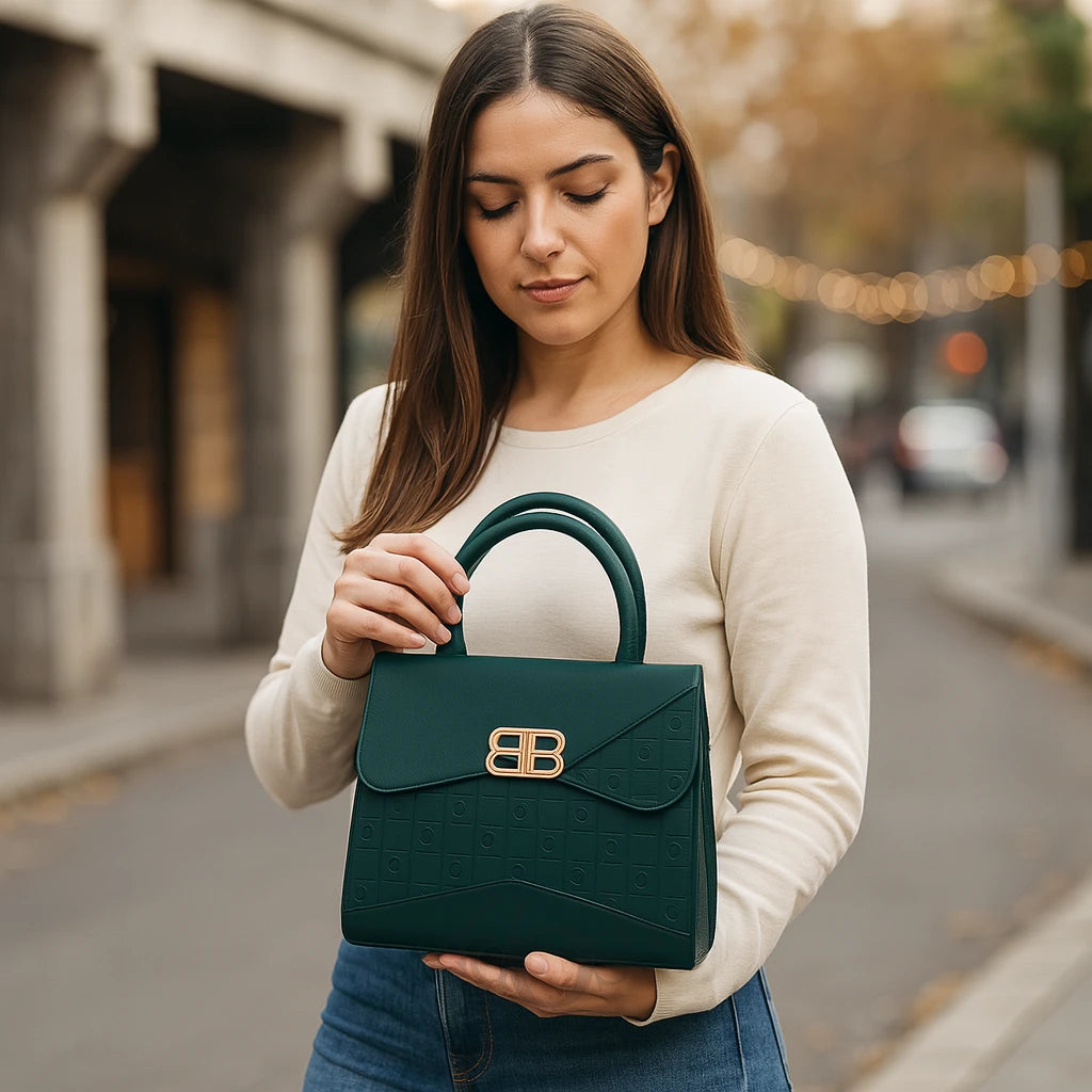 Cartera Texturizada con Solapa – Elegancia Urbana y Estilo Profesional