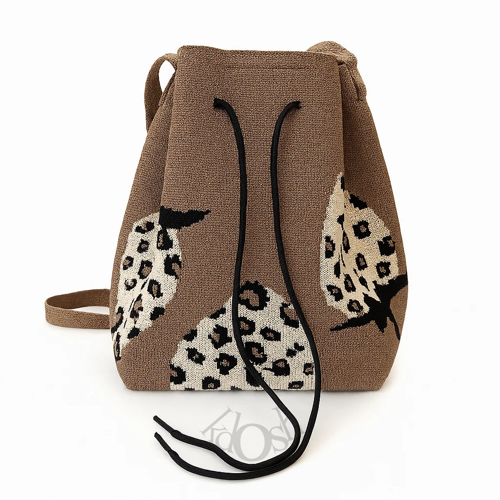 Bolso Tejido con Estampado – Casual y Versátil