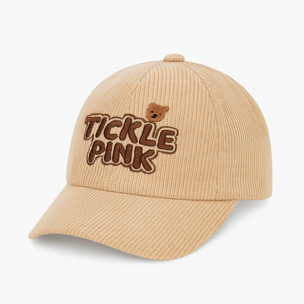 Gorra Infantil de Corduroy “Tickle Pink” – Suavidad y Estilo