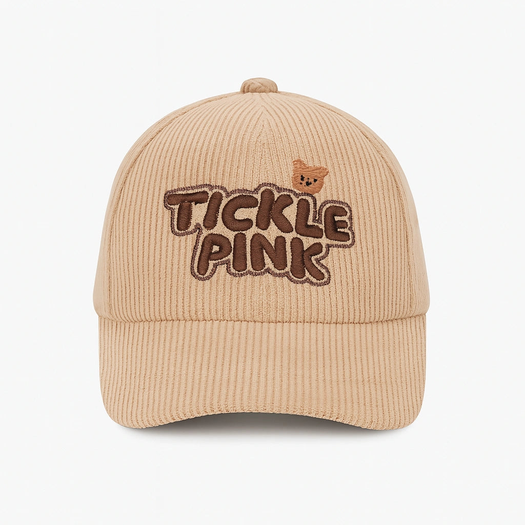 Gorra Infantil de Corduroy “Tickle Pink” – Suavidad y Estilo