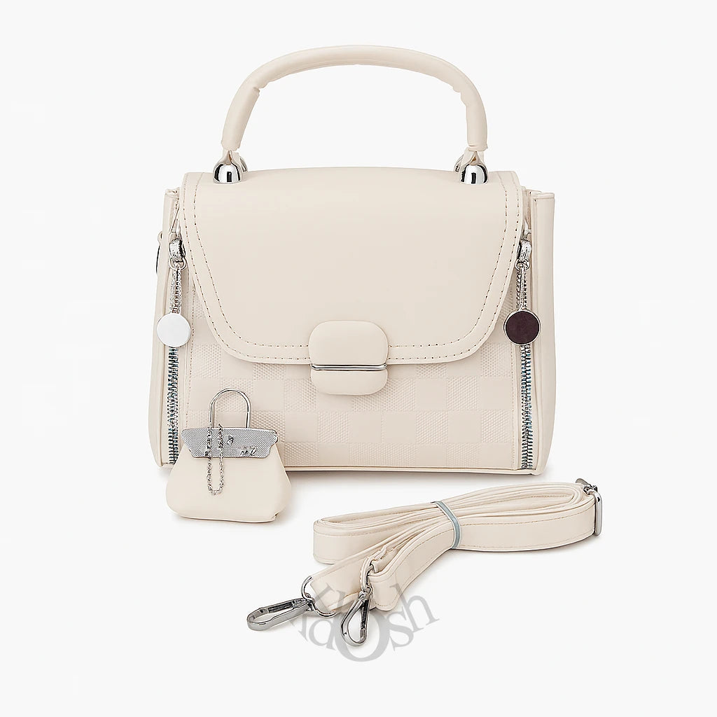 Cartera de Dama con Cierres Decorativos – Estilo Sofisticado y Urbano