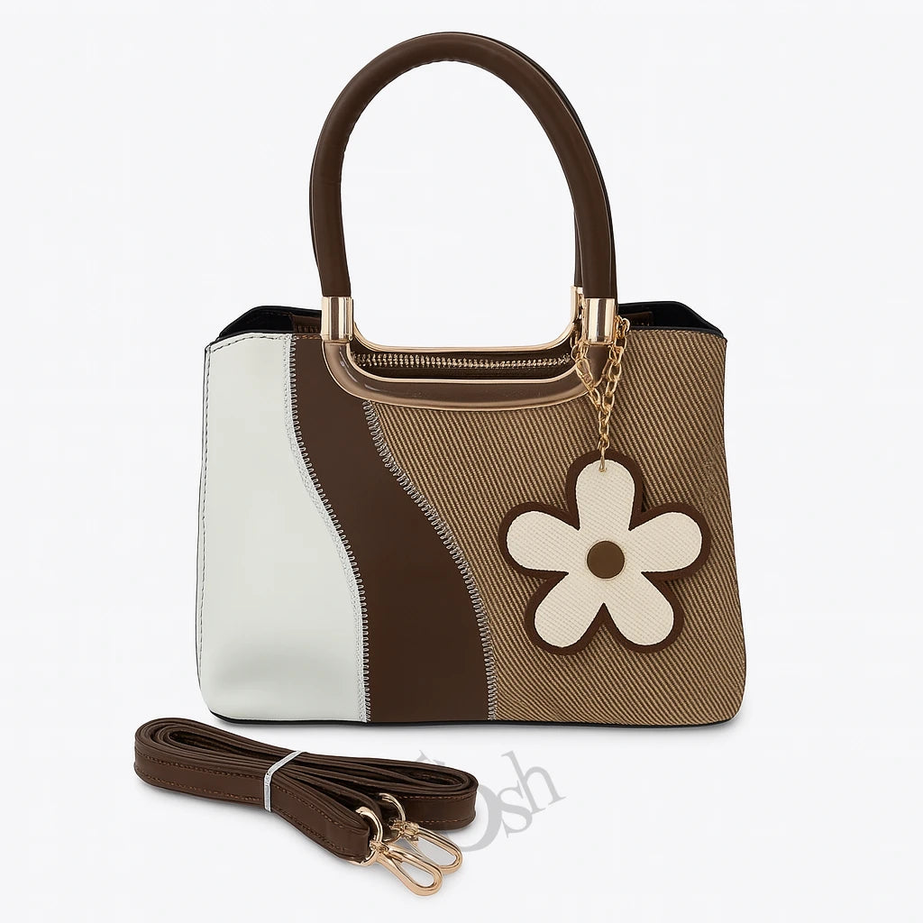 Cartera Versátil con Llavero Floral – Estilo Juvenil y Elegante