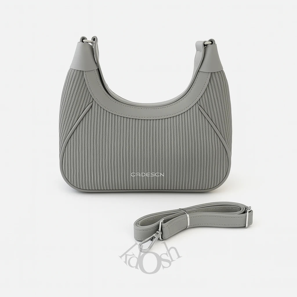 Cartera Tipo Media Luna Texturizada – Minimalismo Chic